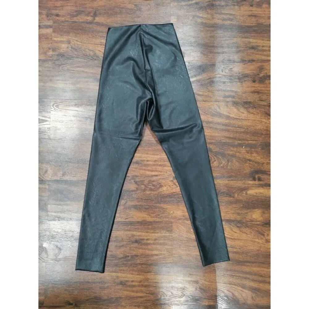 Commando Faux Leather Pull On High Waisted Skinny Leggings Black Women's Small - Picture 4 of 7
